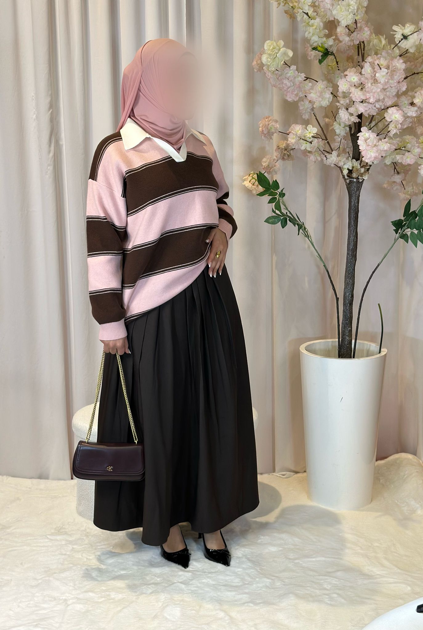 Polo Rose & Marron