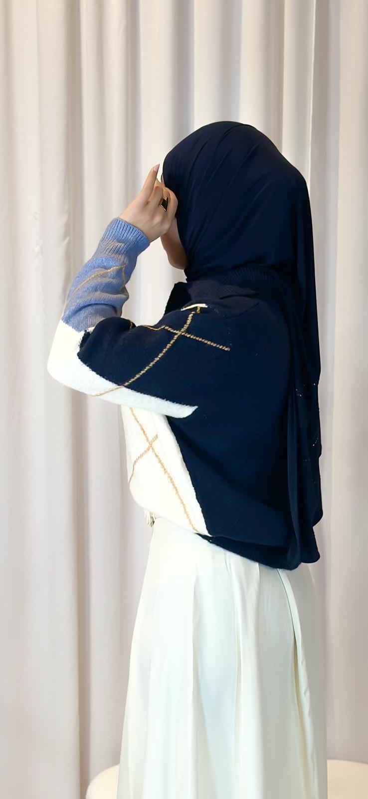 Pull chic bleu marine