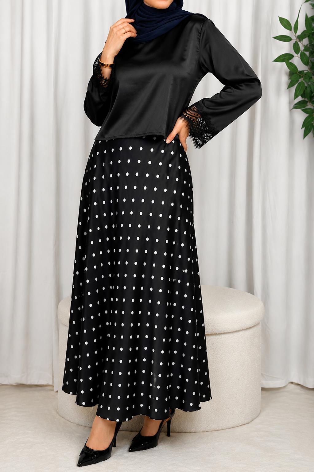 Jupe Satin Pois